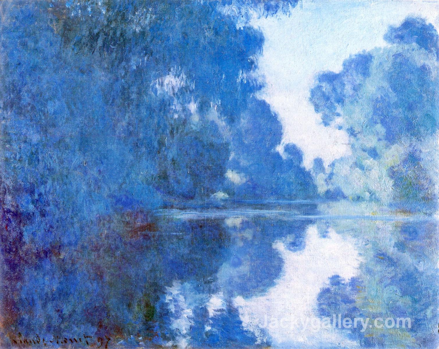 Morning on the Seine by Claude Monet paintings reproduction
